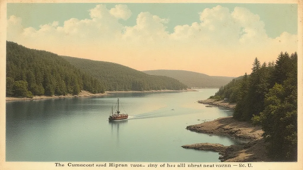 Vintage postcard of the Connecticut River