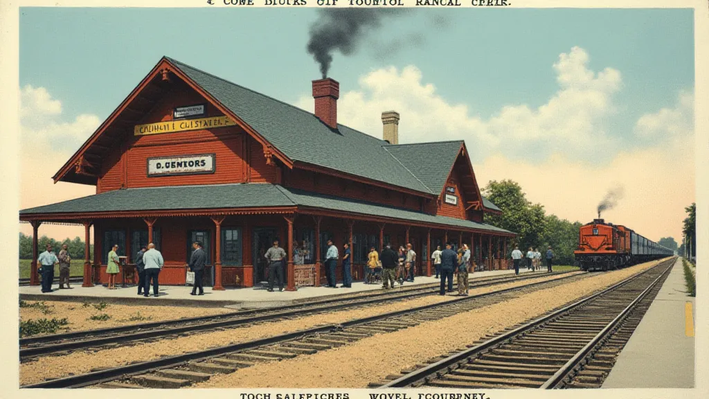 Vintage postcard of Council Bluffs railroad depot