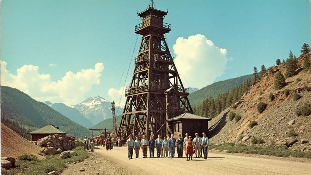 Vintage postcard of the Molly Kathleen Gold Mine in Cripple Creek