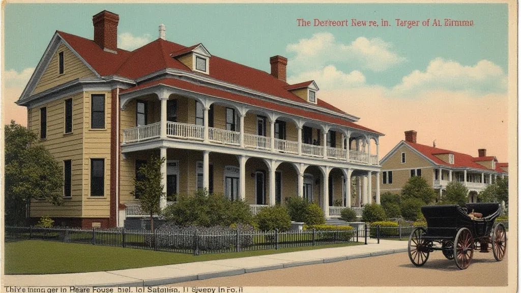 Vintage postcard of the Davenport House in Savannah