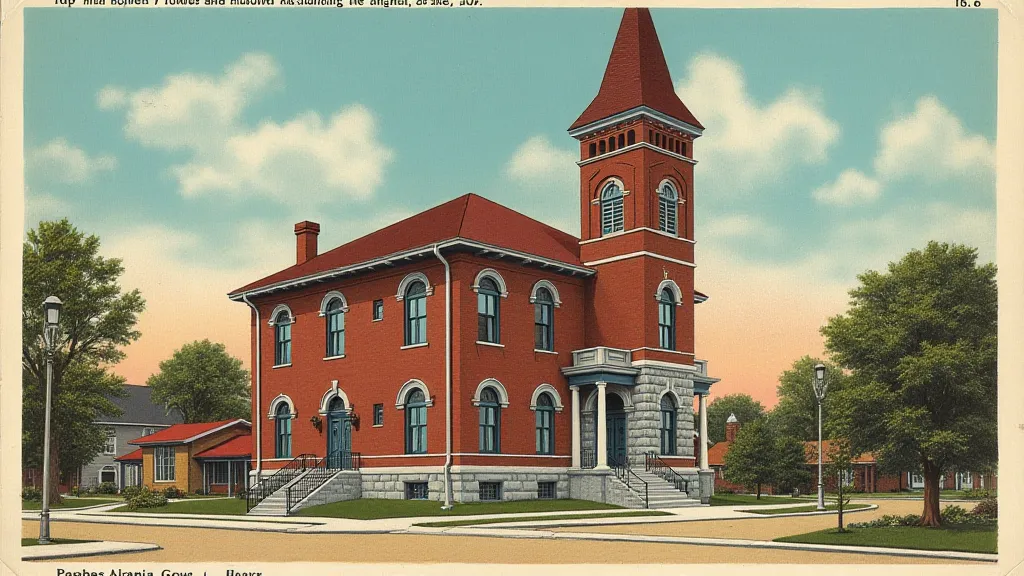 Vintage postcard showing an Illinois courthouse