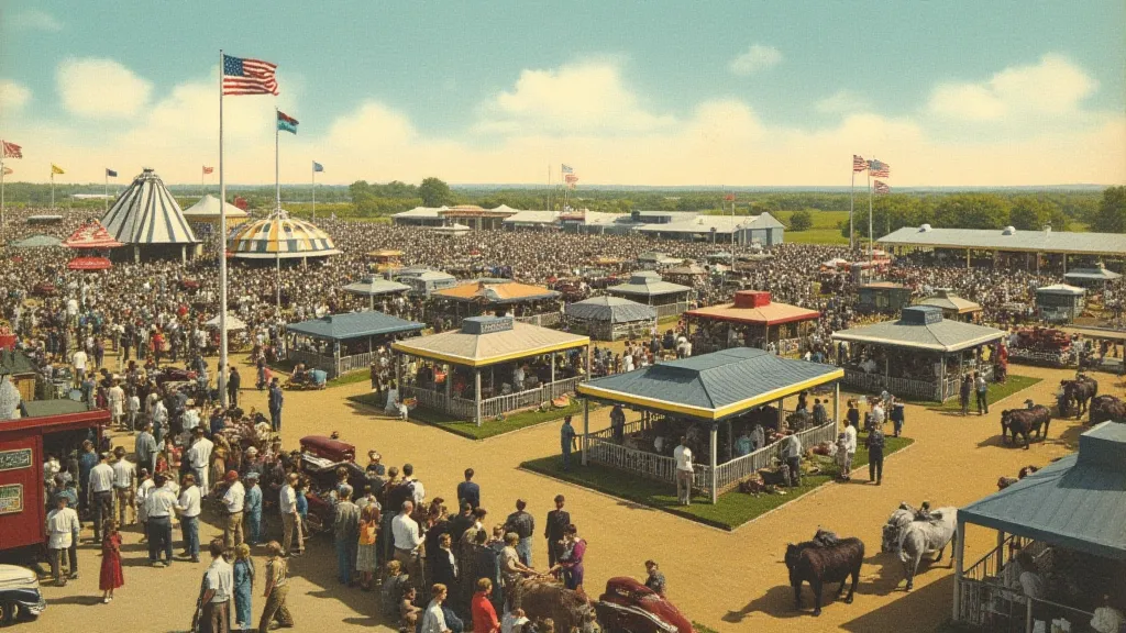 Vintage postcard of an Iowa County Fair