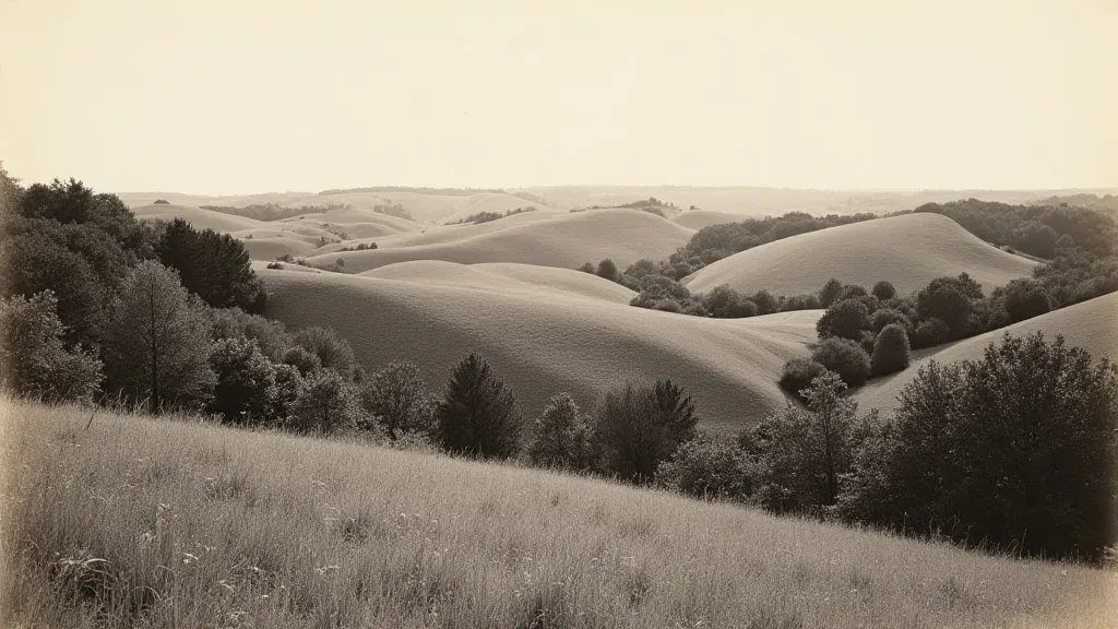 Vintage postcard of the Loess Hills