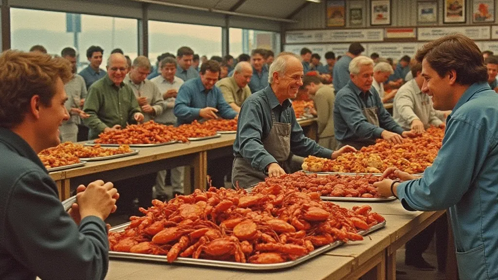 Vintage postcard of a Maryland crab shack