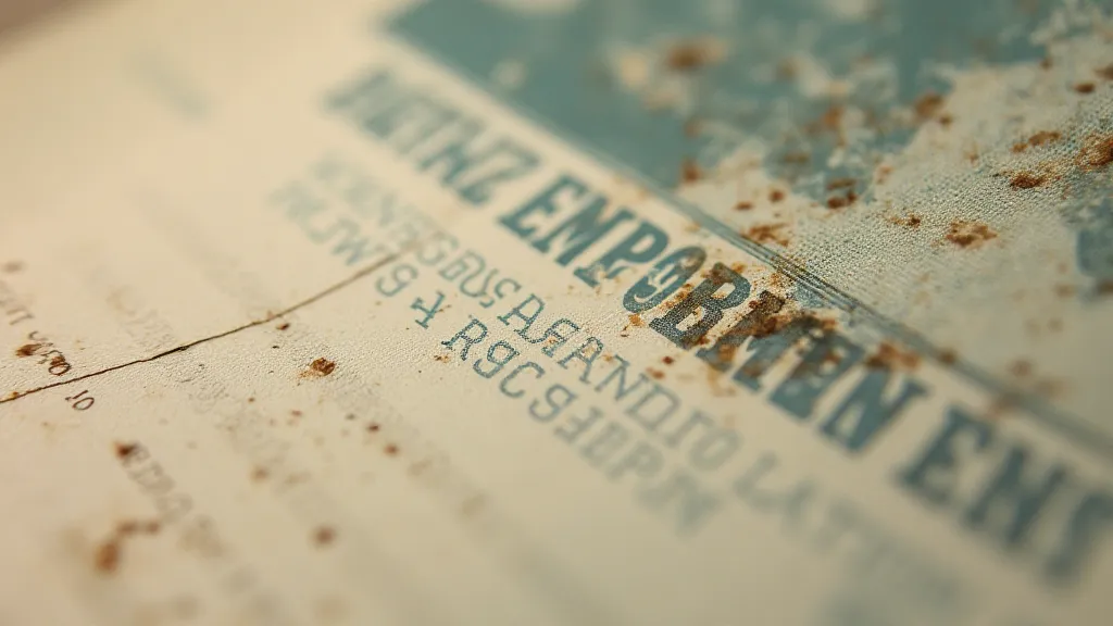 Close-up of a vintage postcard texture