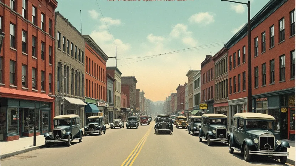 Vintage postcard of Wilmington, Delaware street scene